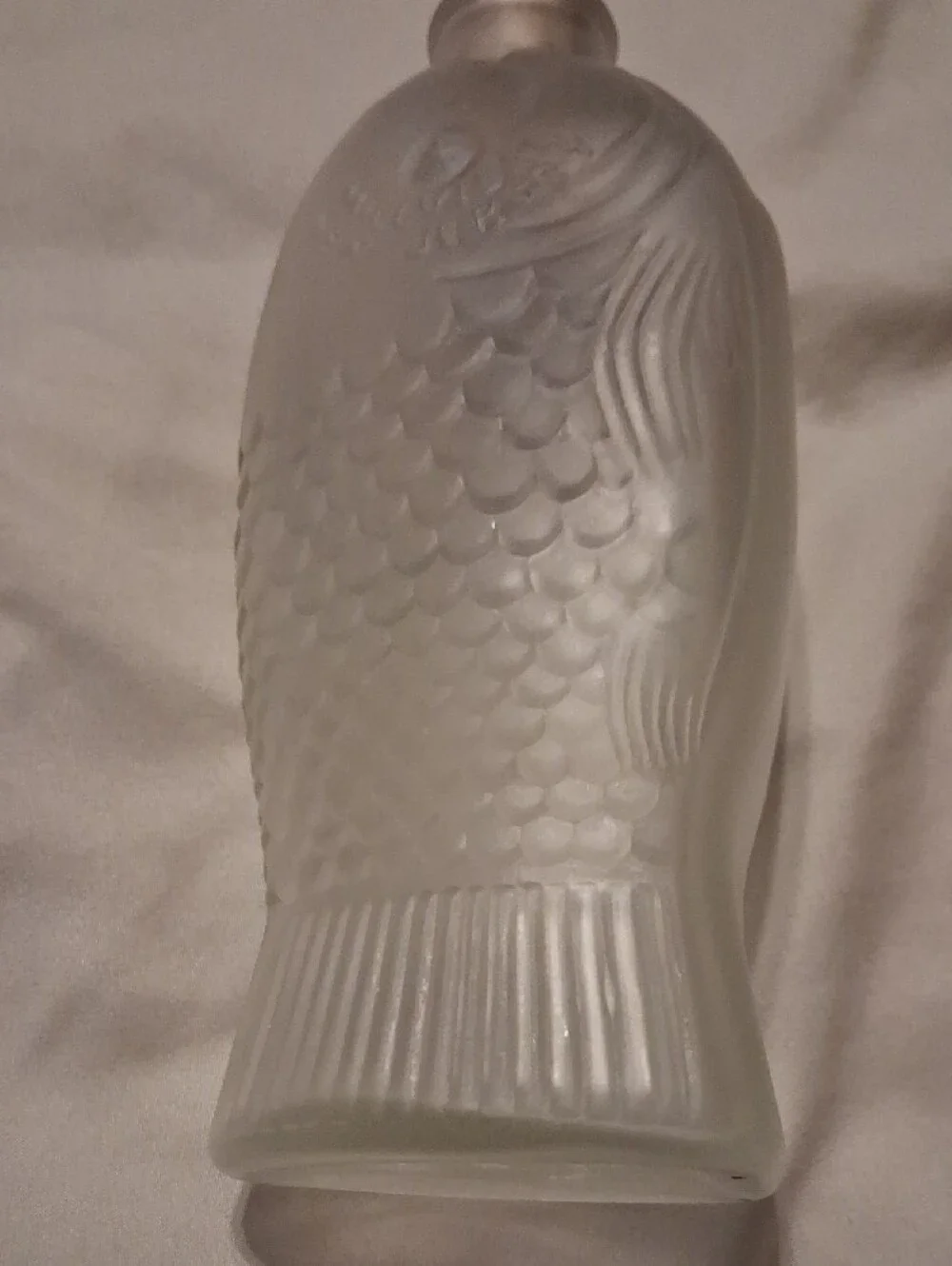Frosted Fish-Shaped Glass Bottle - Doctor Sisson's Bitter Style